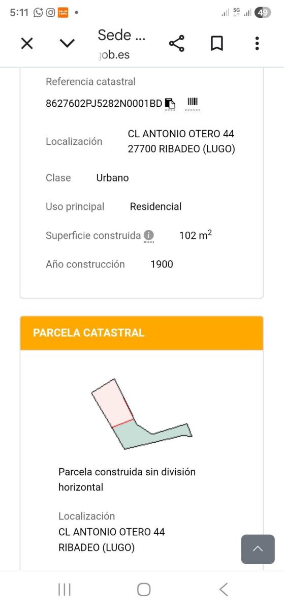 Semi-detached House for Sale in Ribadeo
