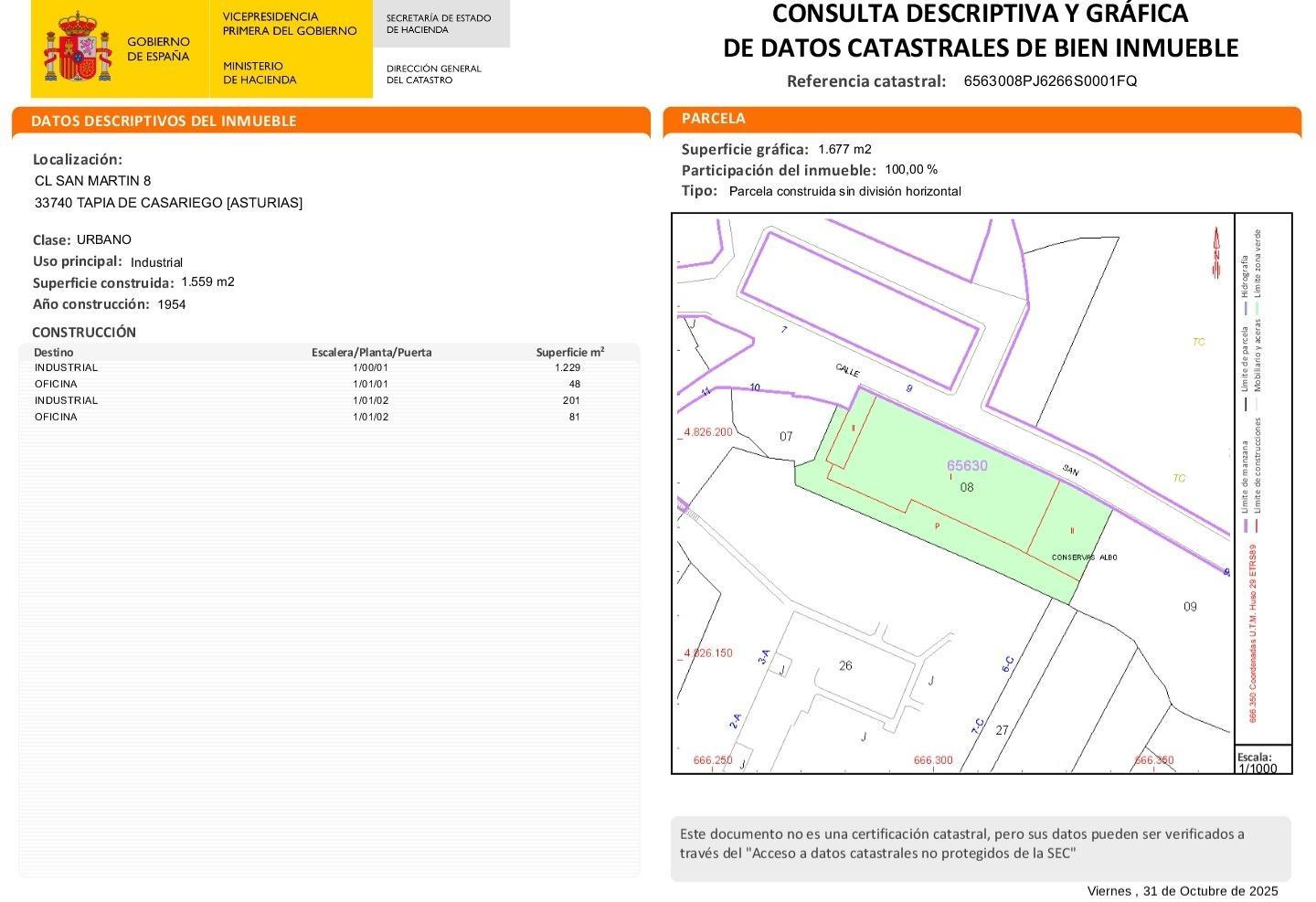 Nave en Venta en Tapia de Casariego