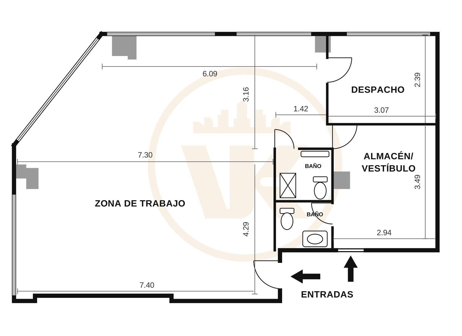 Oficina en Venta en La Coruña