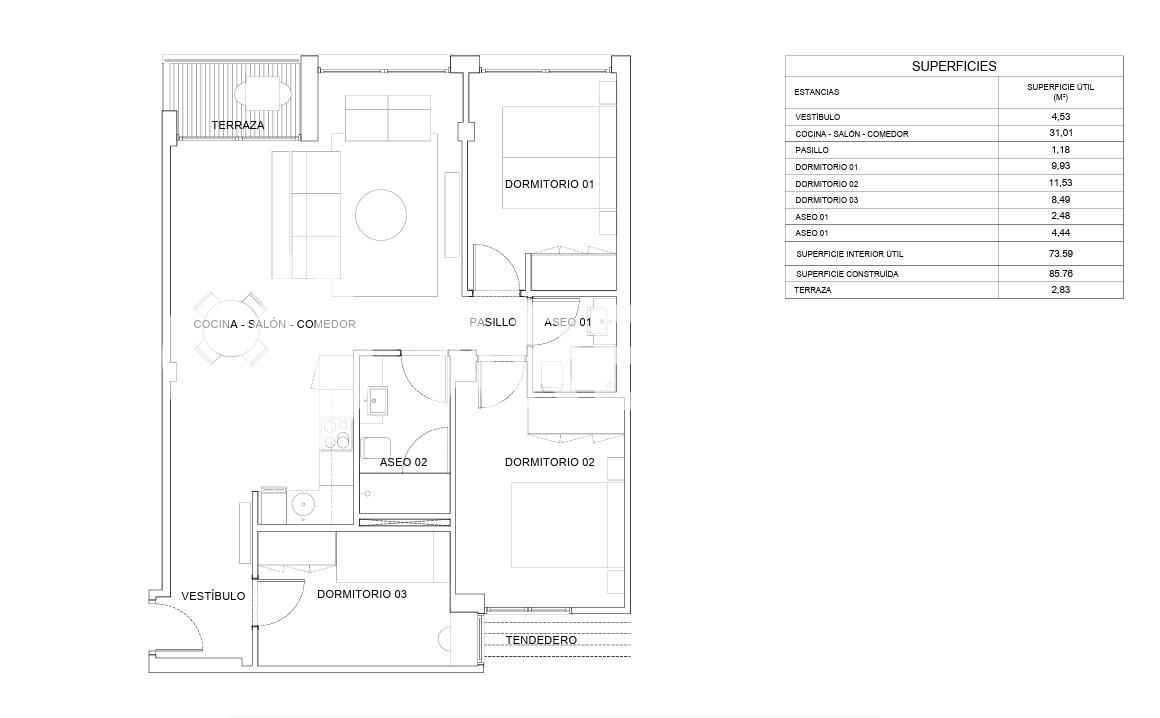 Flat for Sale in San Sebastián