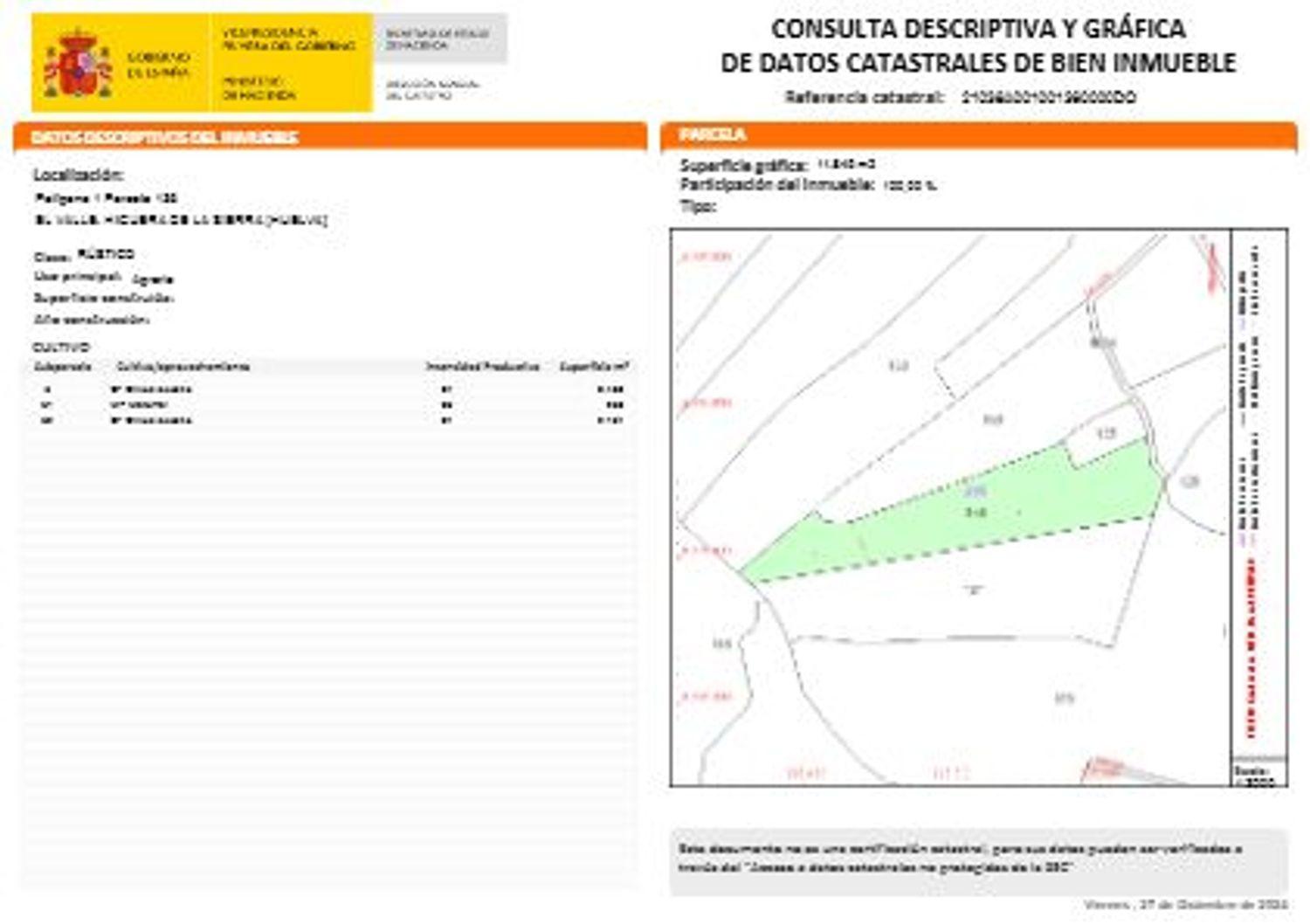 Building Site for Sale in Higuera de la Sierra