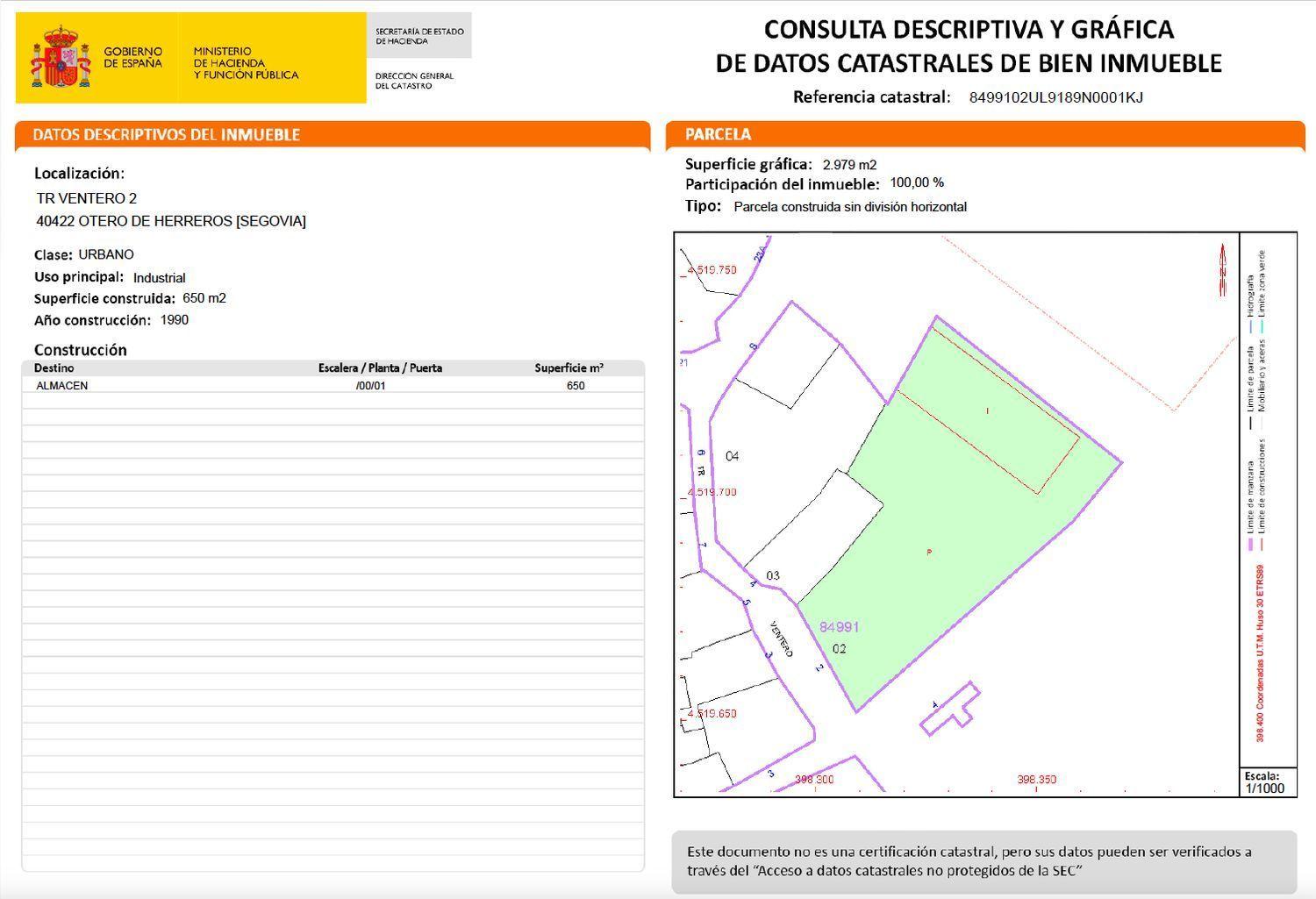 Parcela en Venta en Otero de Herreros