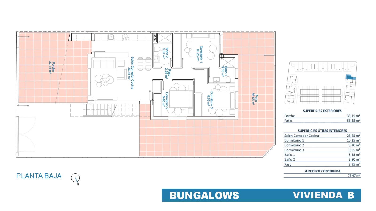 Bungalow en Venta en Pilar de la Horadada