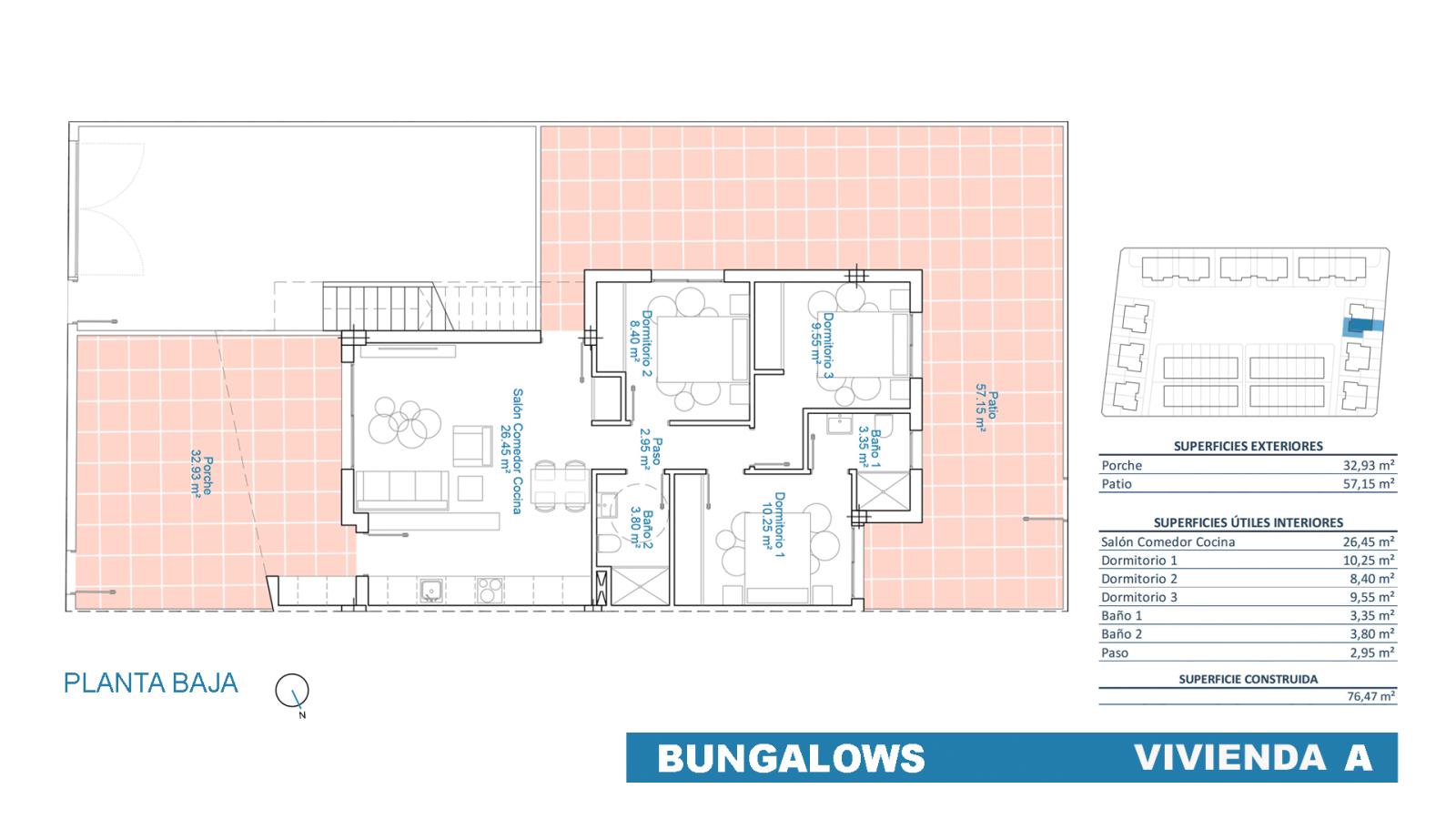 Bungalow en Venta en Pilar de la Horadada