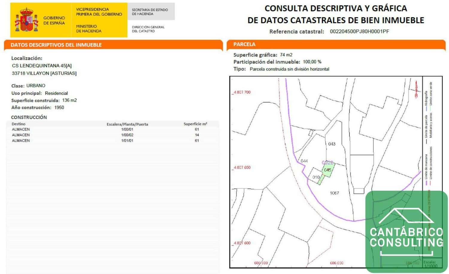 Casa en Venta en Villayón