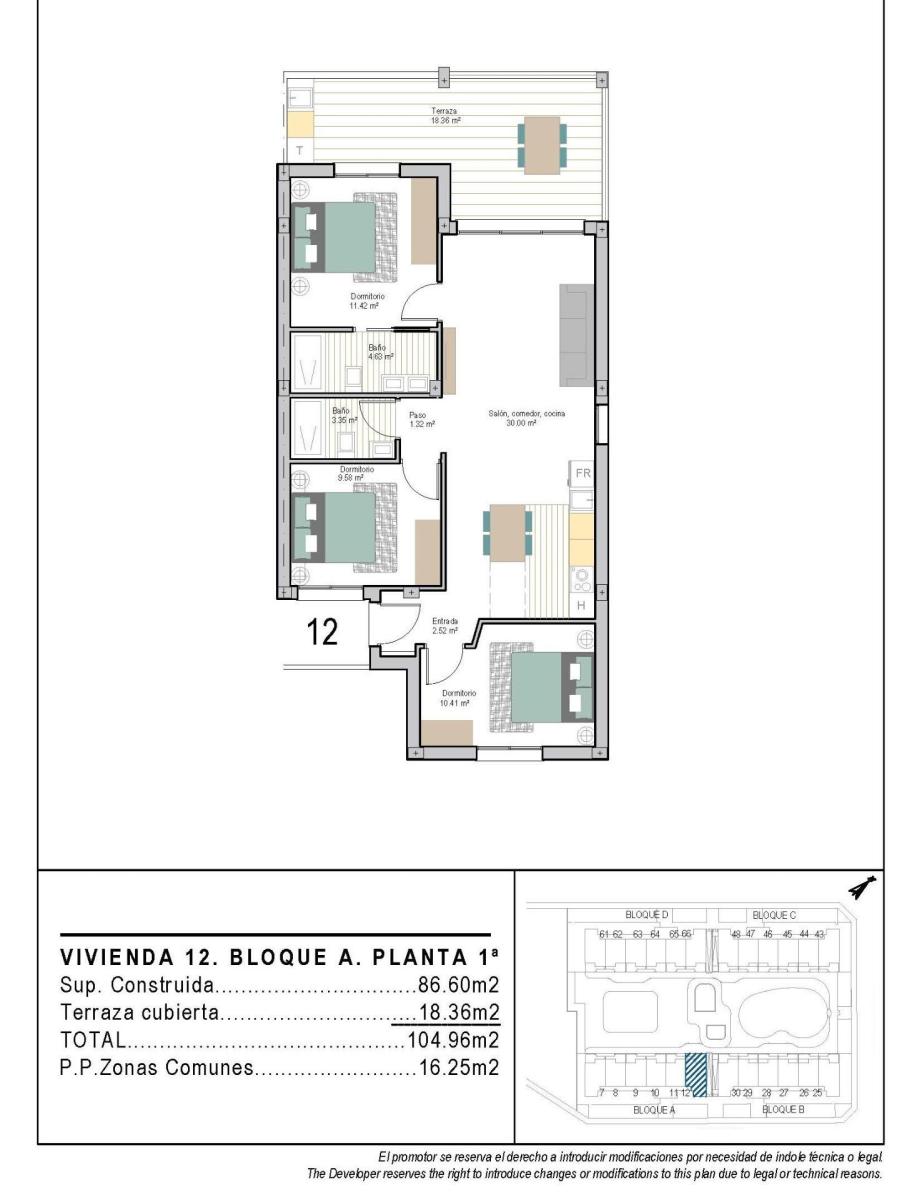 Apartment for Sale in Torre-Pacheco