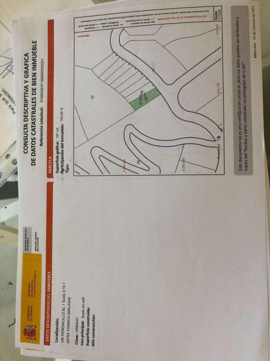 Plot for Sale in Torrox
