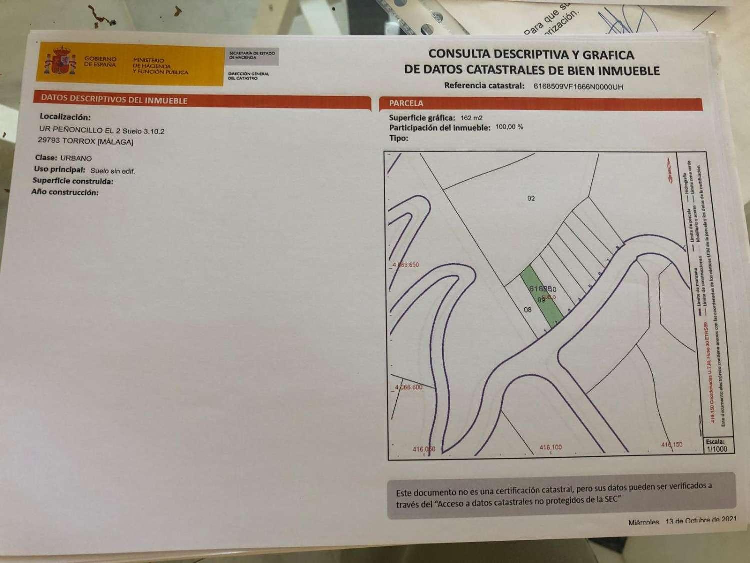 Plot for Sale in Torrox