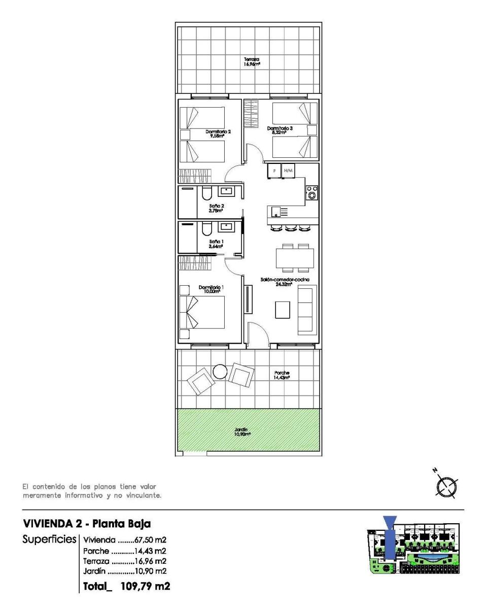 Bungalow en Venta en Pilar de la Horadada