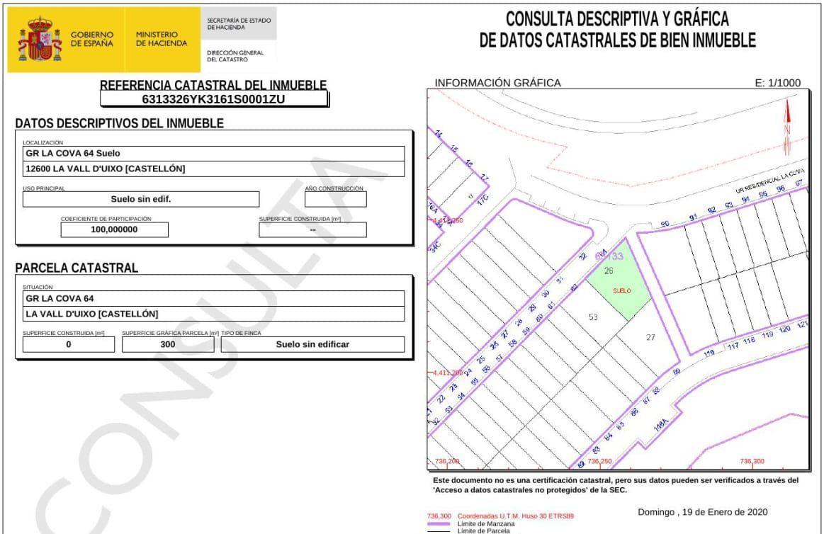 Parcela en Venta en Vall d'Uixó