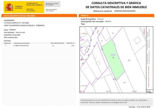 Parcela en venta en Agua García - Juan Fernández, Tacoronte - 0067-04618